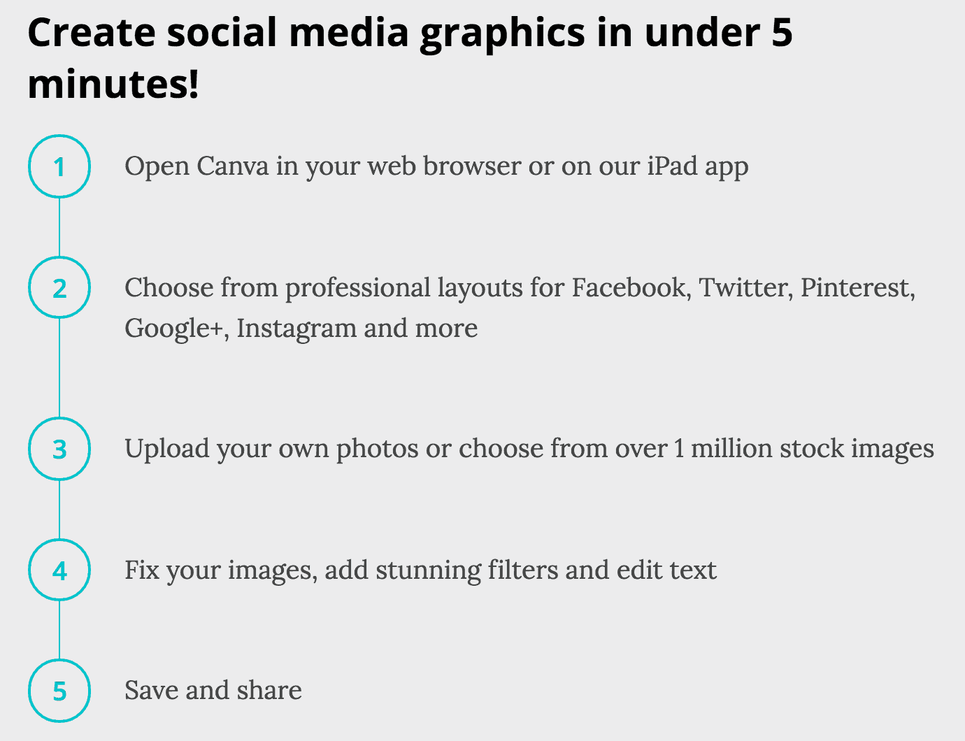 Create social media graphics using Canva design tools in under 5 minutes!
