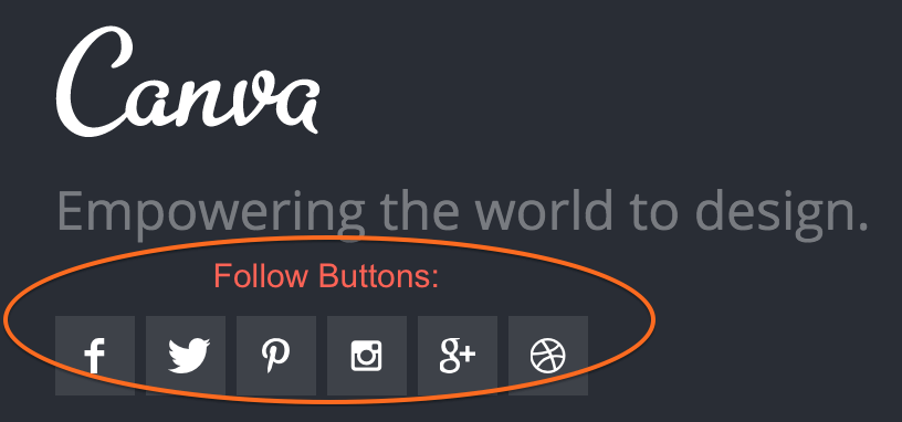 Types of social media icons: Follow Button