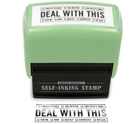 Boss's Day Gift Ideas: When the urge to wield a rubber stamp strikes, an inkpad is rarely at hand.