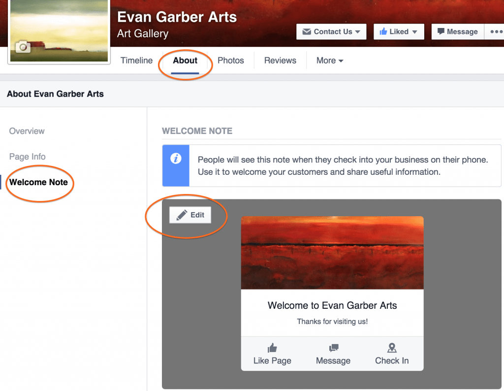 How to edit the Facebook Place Welcome Page Using a Facebook Map