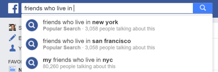 Facebook Search Find People in a Certain Geography