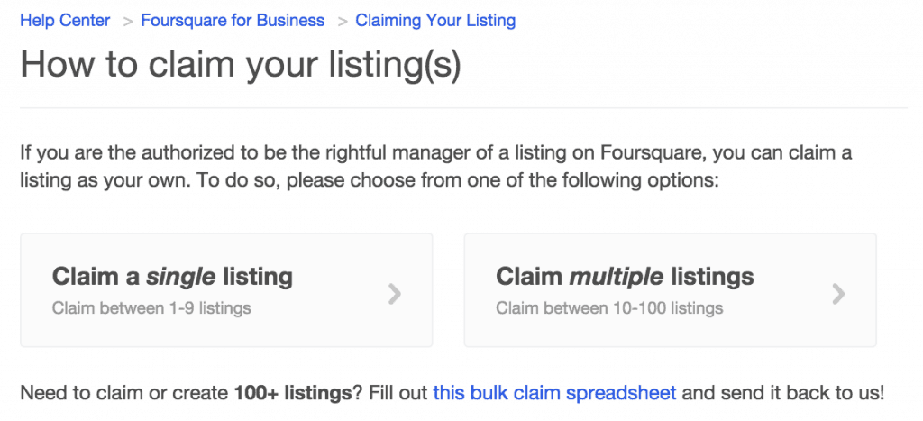 How to claim your listing on Foursquare