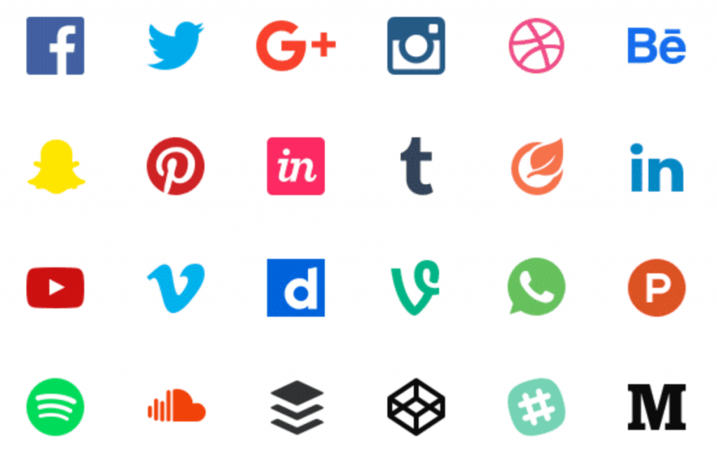 50 Free Flat Social media icons (Sketch & Illustrator)