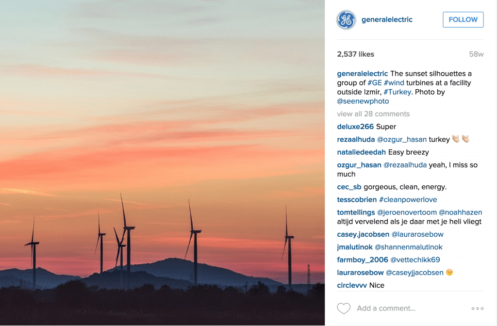How to Get Free Instagram Followers in Little Time: General Electric wind turbines in Turkey on Instagram