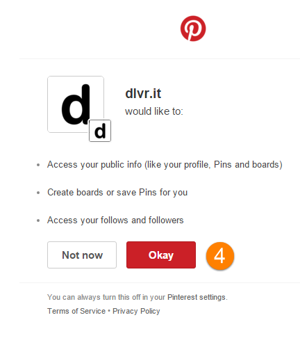 How Does Pinterest for Business work with dlvr.it: step 4