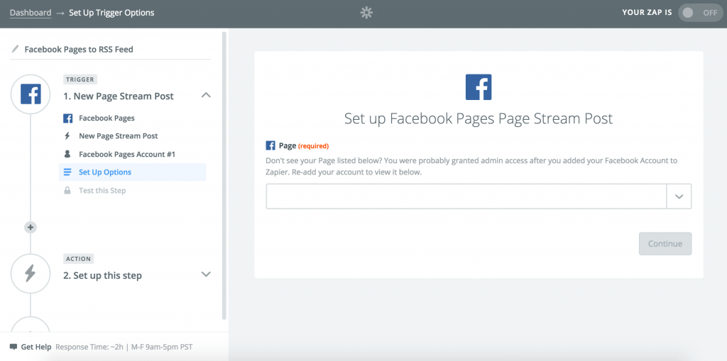 How to Create a Facebook RSS Feed Step 2