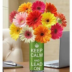 Boss's Day Gift Ideas: Keep calm and lead on flowers