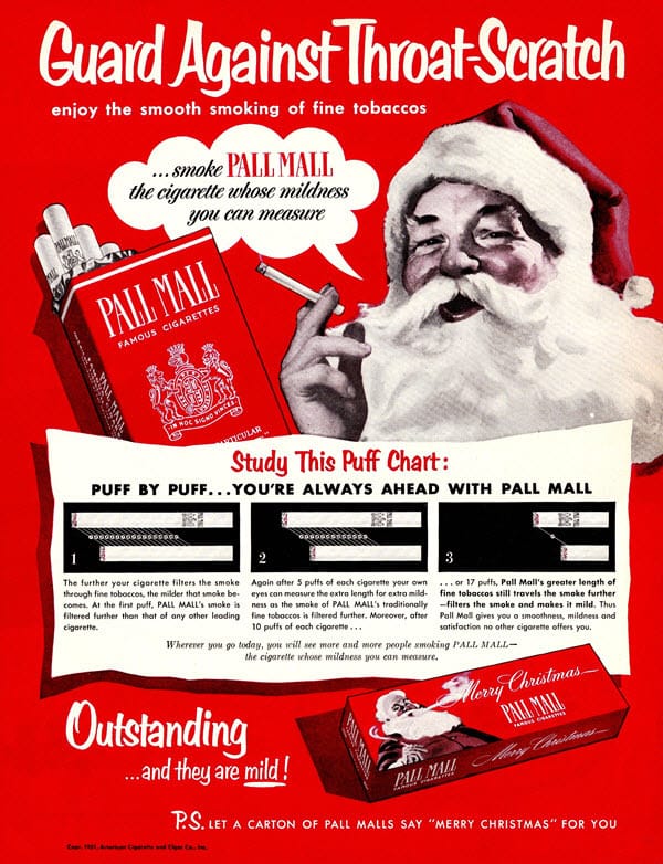 Vintage holiday ads: Ho-cough-ho