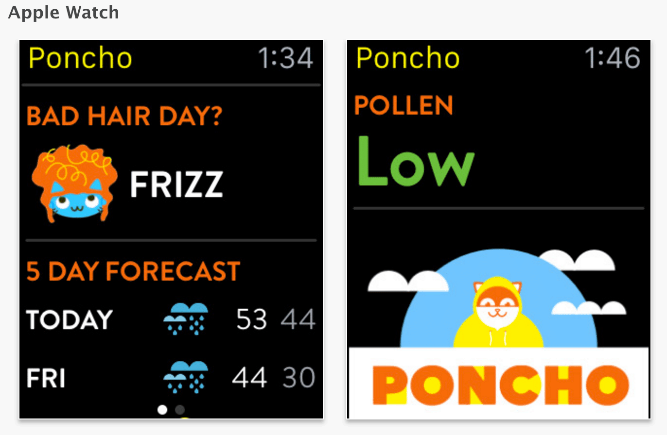 Poncho offers playful personalized weather forecasts,
