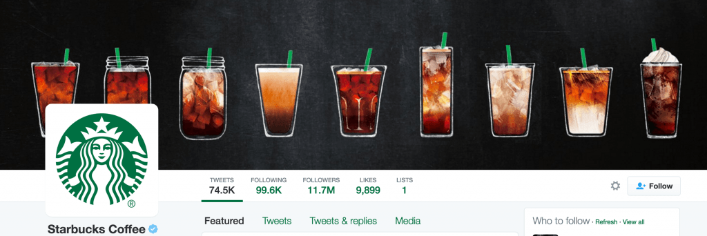 Image of Starbucks Twitter headers template