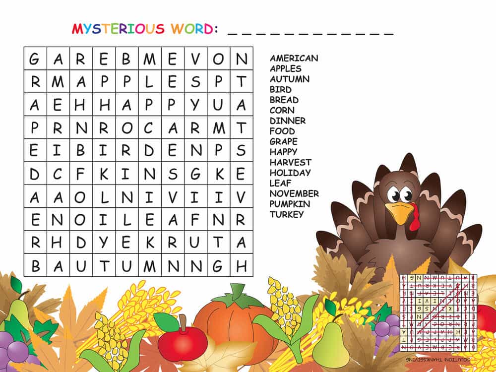 Thanksgivng Crossword Puzzle