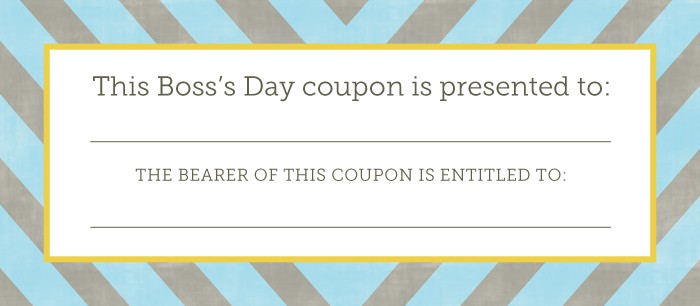 Boss's Day coupon