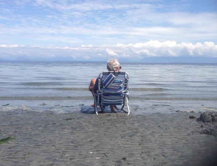 Taking some down time on Miracle Beach, BC