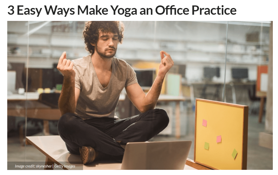 summer fun office yoga